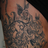 Image : Tête de mort fleurie <font size=0.3> ©Jacky tatouage</font>